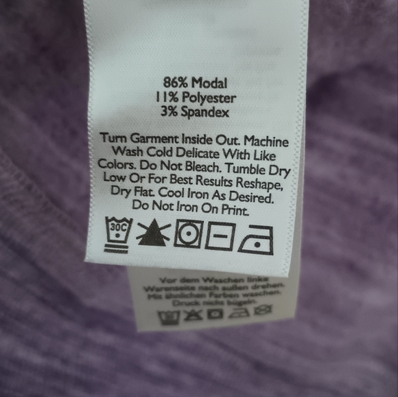 Eddie Bauer Top,  TL Fleece Lined Open Pocket Cardigan Sweater Purple - Picture 4 of 5